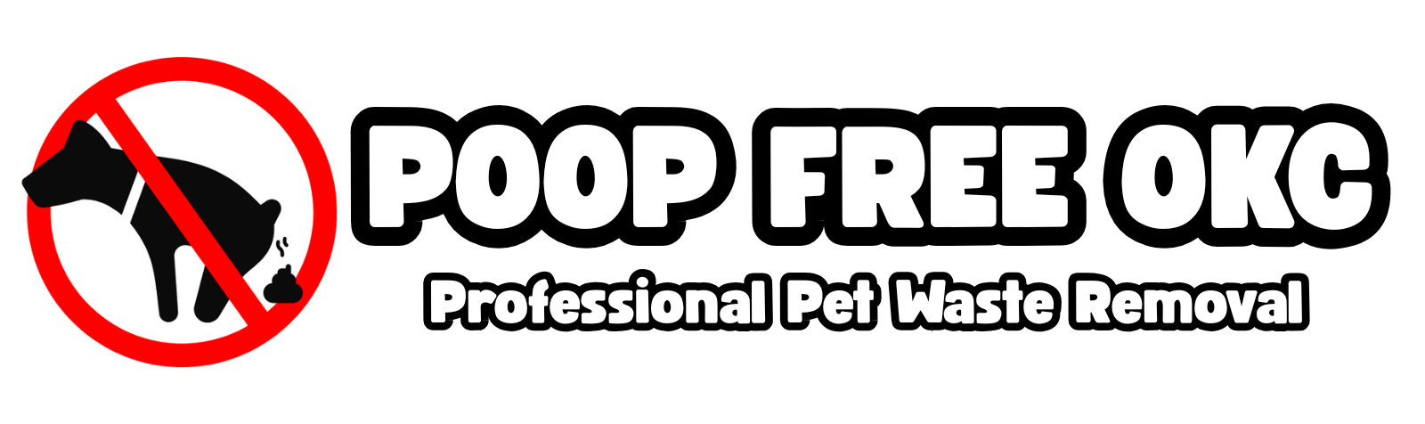 Poop Free OKC logo for professional dog poop removal and pet waste removal services in Oklahoma City.