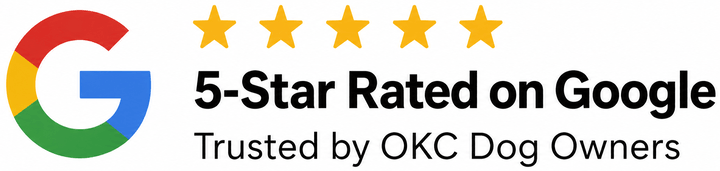Poop Free OKC 5-star Google rating trusted by Oklahoma City dog owners for professional pet waste removal services.